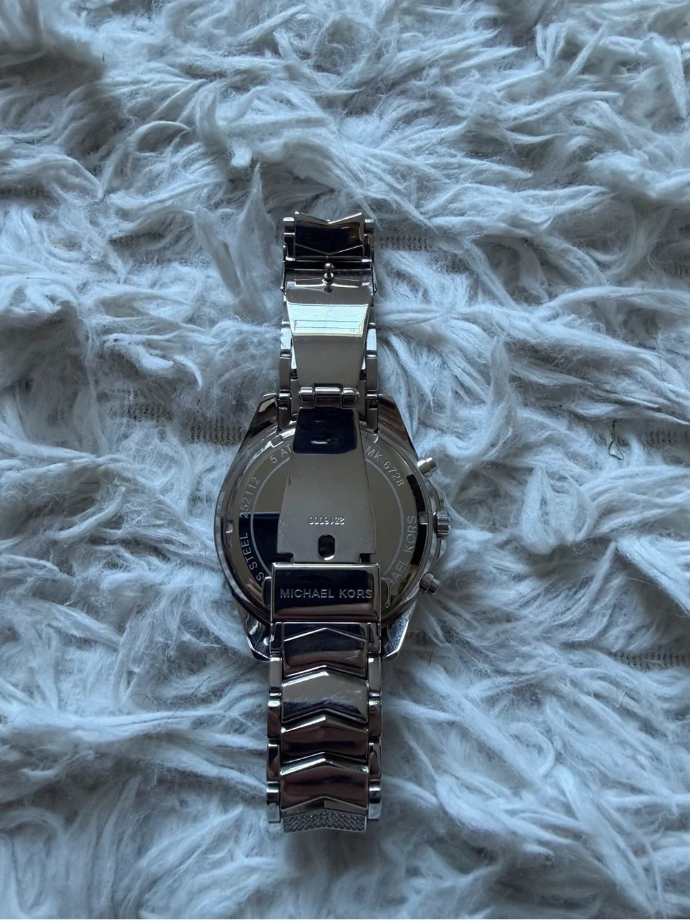 Michael Kors  Silver-Tone Crystal Chronograph Watch